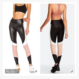 Alala Colorblock Leggings Black Blush White
